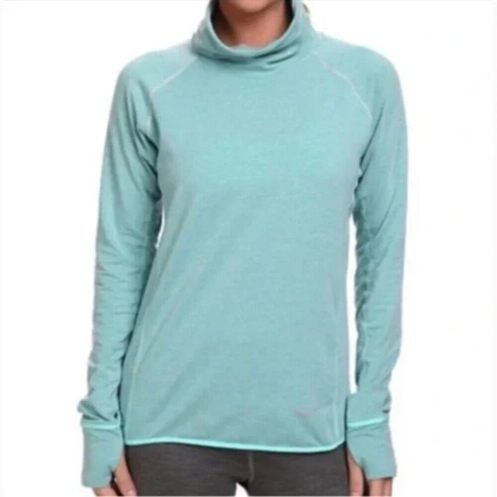 Nike Women's Sprint Funnel Neck Long Sleeve Pullover Light Teal Size L